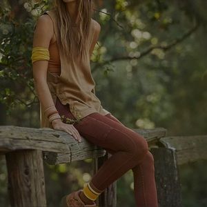 Free People Uli Hem Blend Utility Nude Chair Tank Top/Sz:L/NWT